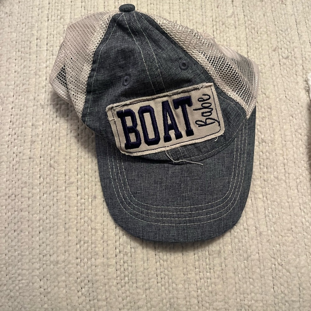 Blue and White 'Boat Babe' Cap